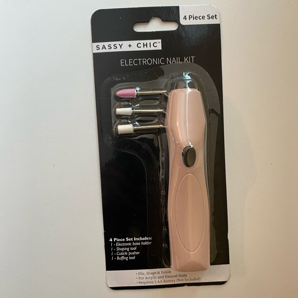 Electronic Nail Set- Acrylic & Natural Nails, 4 Piece Set